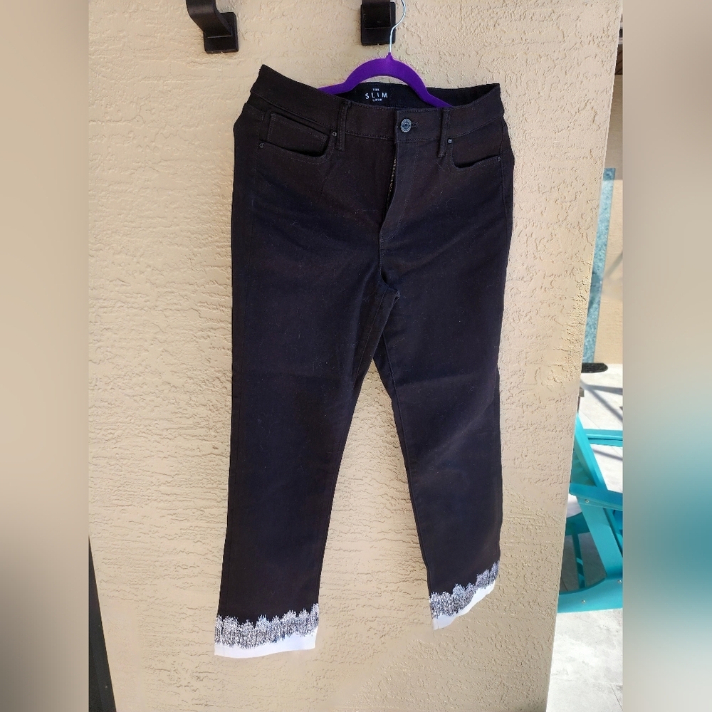 White House Black Market Black Cropped Jeans